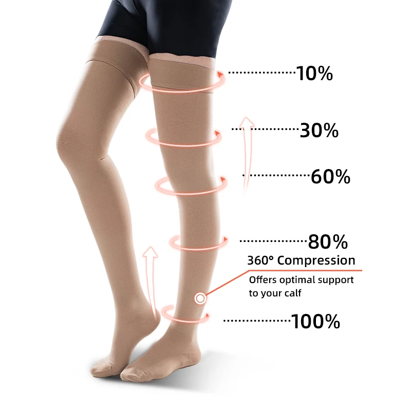Compression Sock Medical - 30-40 MmHg sopra il ginocchio punta