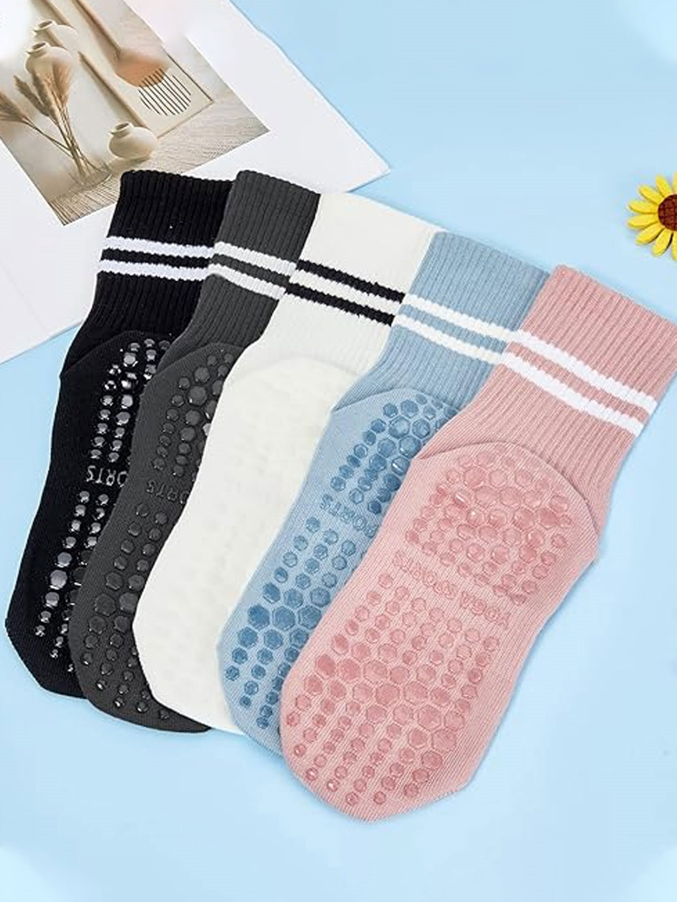 3 Paia di Calzini da Yoga, Ant - Grip Sock Yoga recensione e prezzo